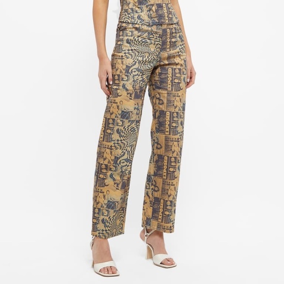 Miaou Pants - NWOT MIAOU FARGO WANTED PRINT PANTS - SIZE S
